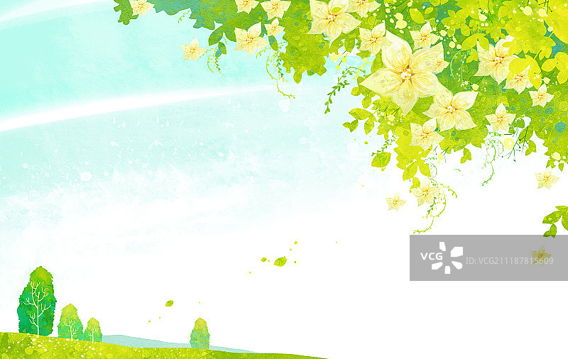 四季插画图片素材