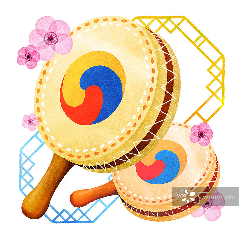 韩国传统插画图片素材