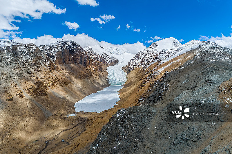 曲登尼玛冰川风光图片素材