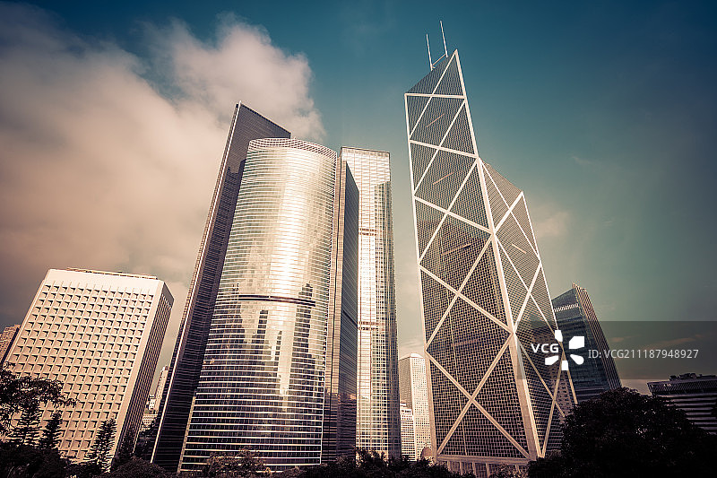 香港现代金融建筑图片素材