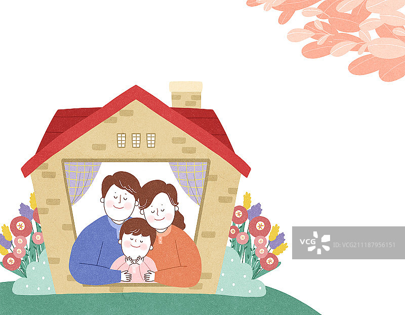 家庭生活插画图片素材