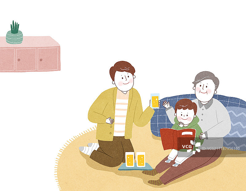 家庭生活插画图片素材