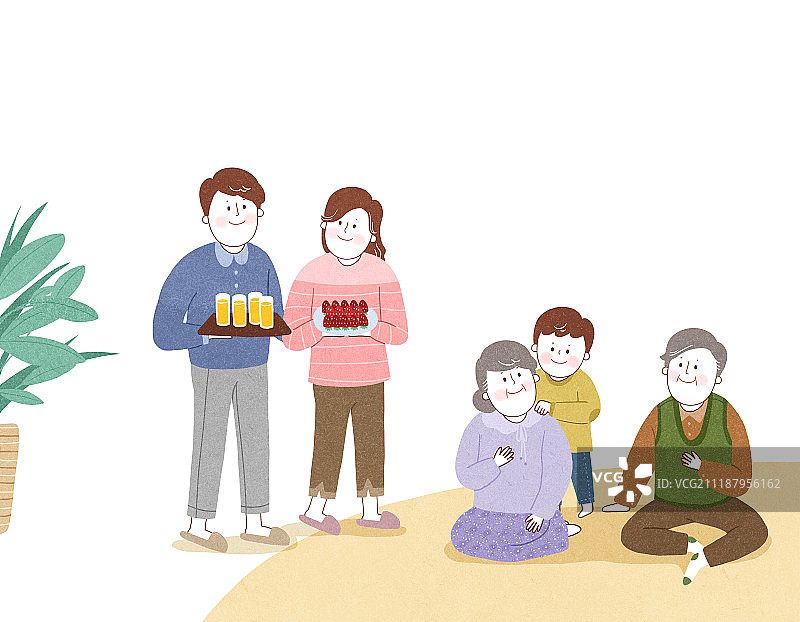 家庭生活插画图片素材