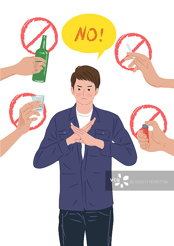 医疗保健（主题），健康生活（主题），生活方式，戒烟（吸烟），周（主题），拒绝图片素材
