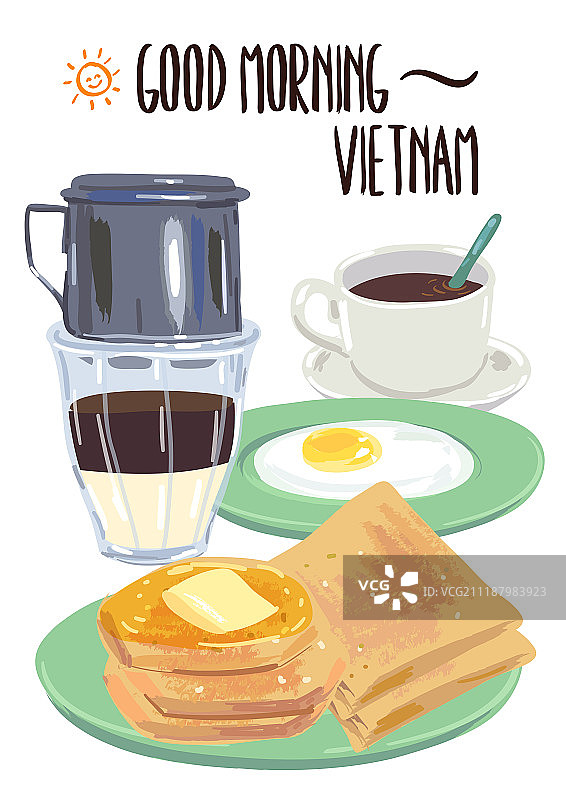 美食甜点咖啡越南文化吐司图片素材