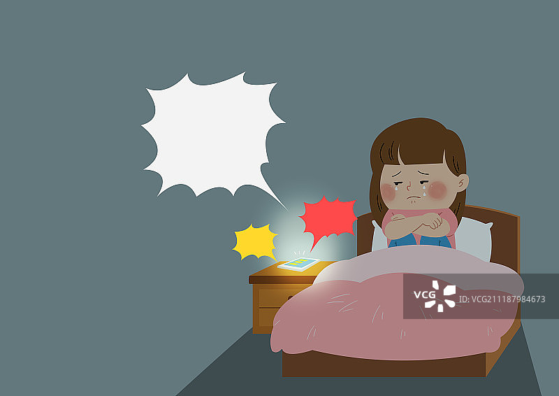 插画：青少年、学生、校服、恃强凌弱者、叛逆青年图片素材