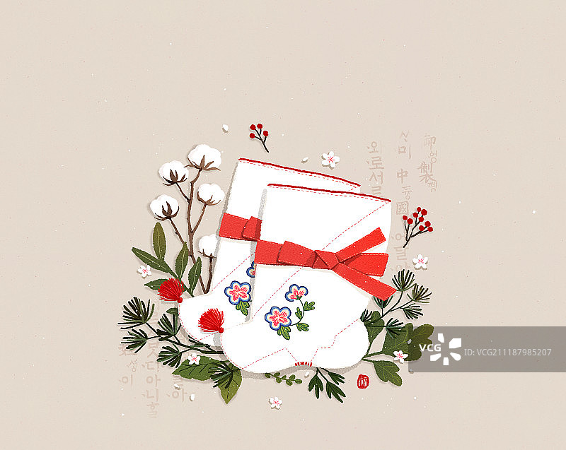 传统文化节日棉袜图片素材