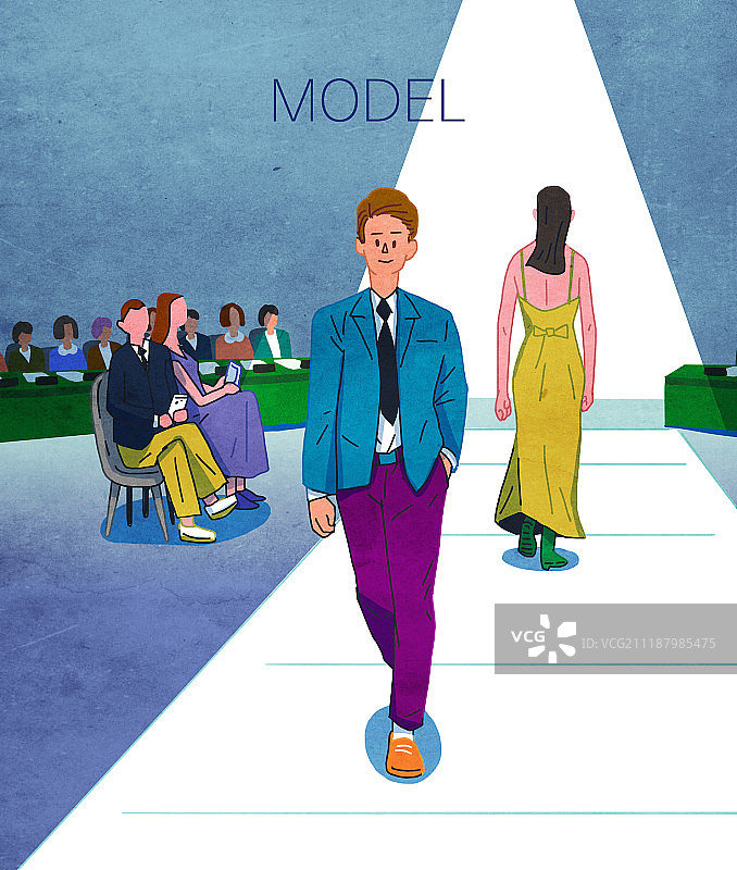 职业、生活方式、工作（体力活动）、时装模特（职业）、照明（发光）图片素材