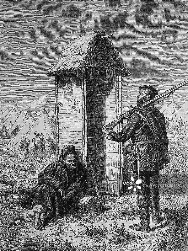1880年奥地利维也纳外的土耳其军营图片素材