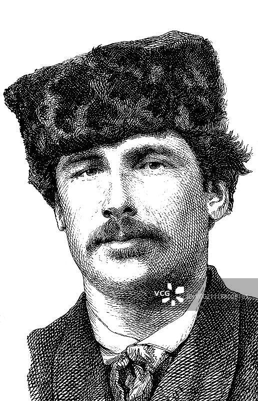 多梅尼科·梅诺蒂·加里波第，1840-1903年，自由战士和后来的意大利政治家，约1869年的历史版画图片素材