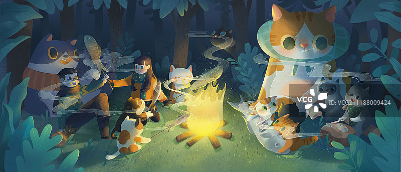 与猫咪一起过大年图片素材