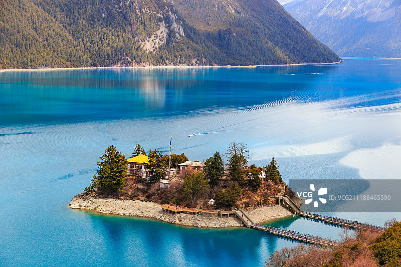 巴松措风光图片素材