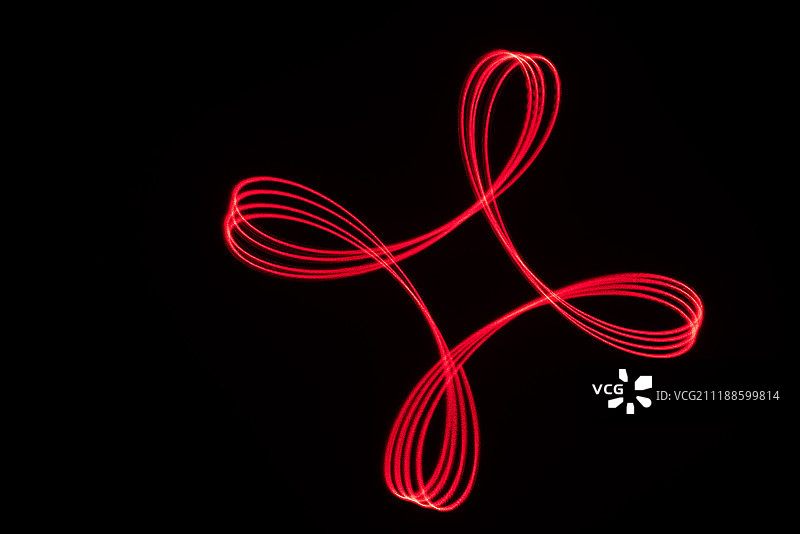 绿色激光光绘物理图案黑色背景棚拍创意图片素材