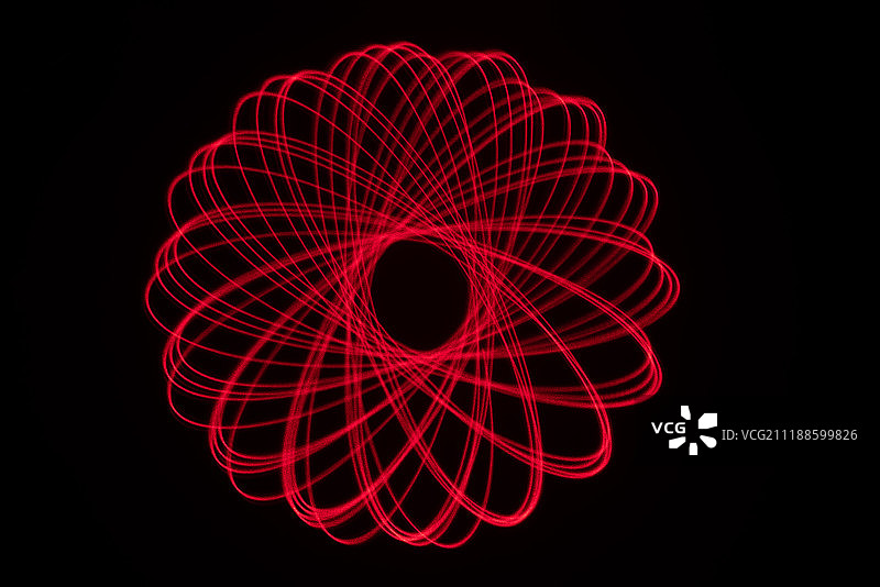 绿色激光光绘物理图案黑色背景棚拍创意图片素材