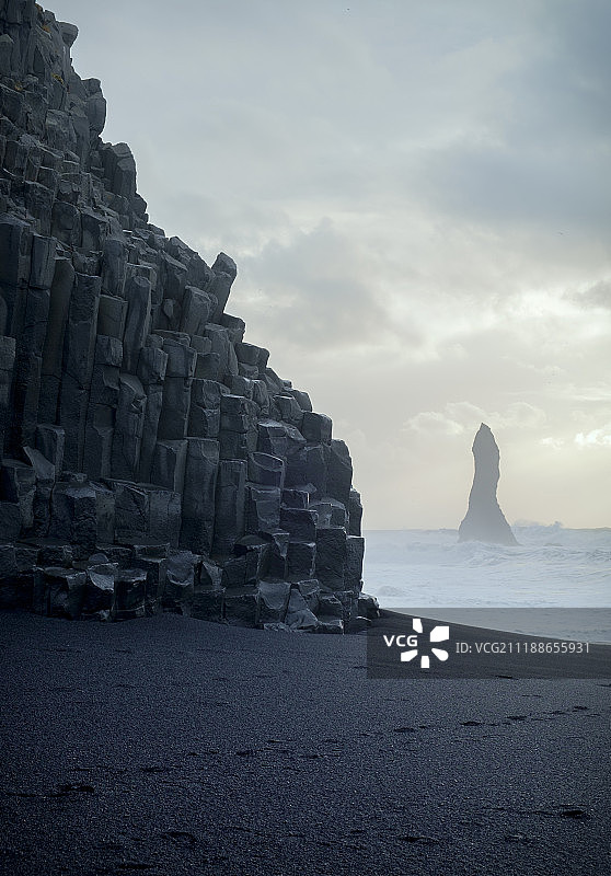 雷尼斯黑沙滩图片素材