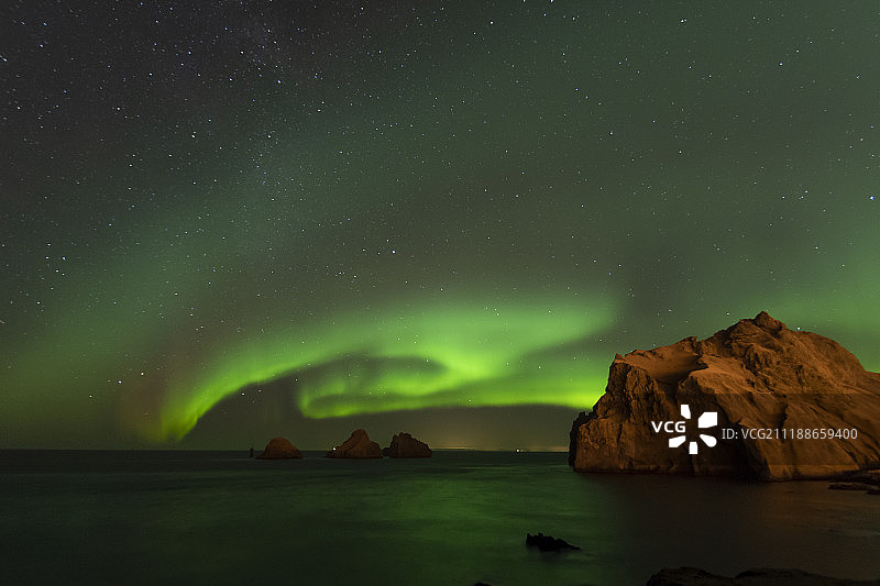 冰岛：冰与火的极光之地图片素材