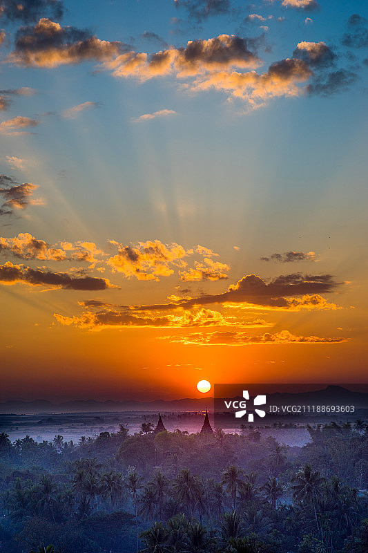 缅甸若开邦妙乌风光图片素材