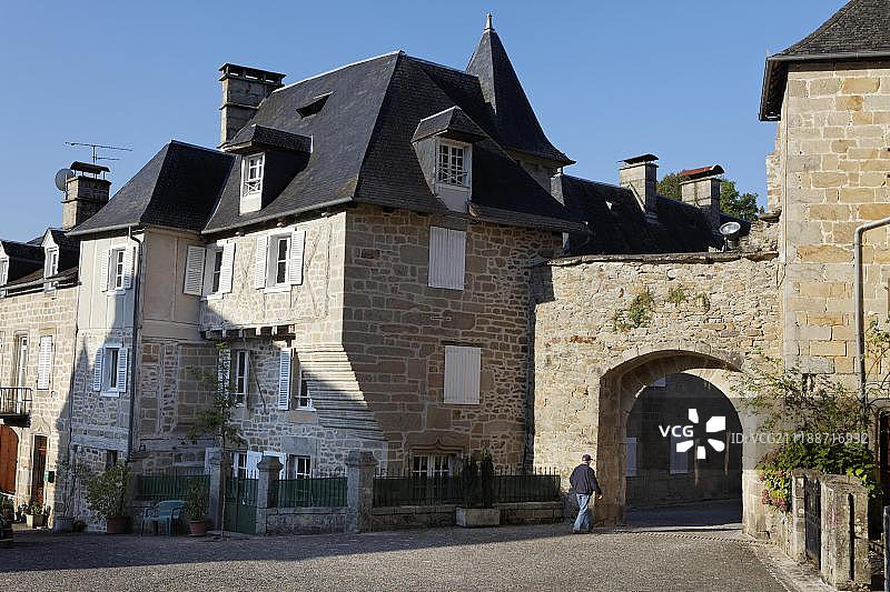 科雷兹省马尔戈港村，利穆赞地区米勒瓦什地区自然公园，法国，欧洲图片素材