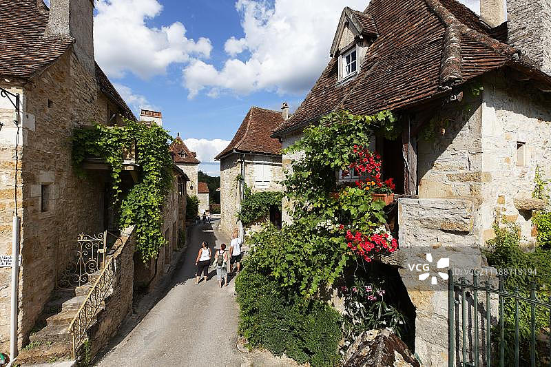 法国多尔多涅河谷卡雷纳克村图片素材