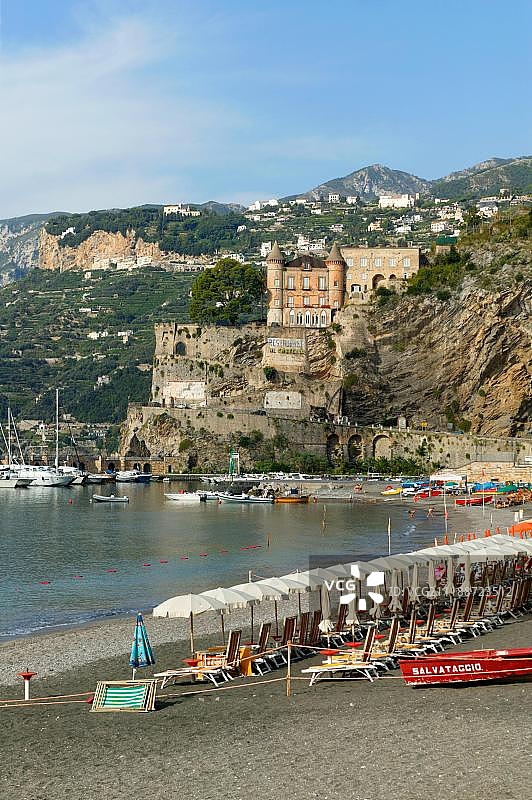 意大利坎帕尼亚阿马尔菲海岸米诺里村庄图片素材