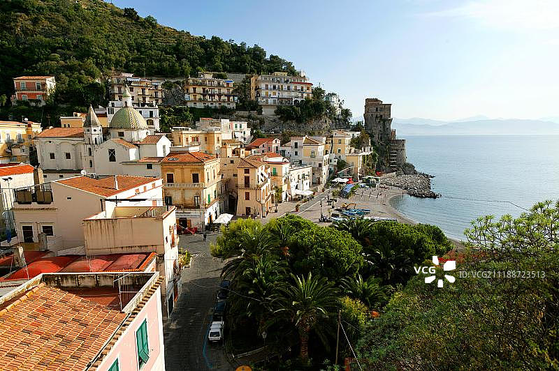 意大利坎帕尼亚阿马尔菲海岸切塔拉村庄图片素材