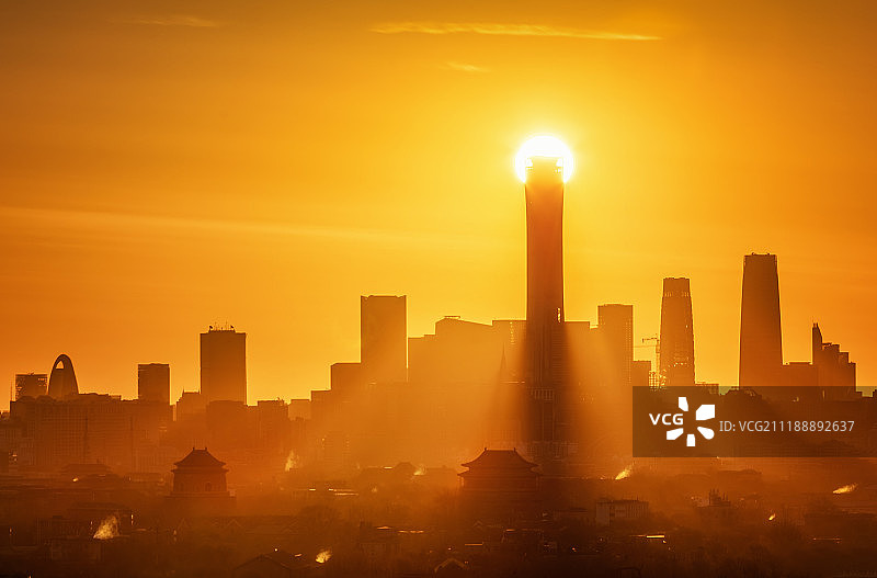 国贸日出图片素材