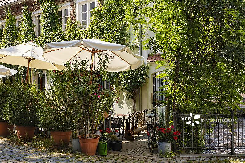 德国巴伐利亚奥格斯堡莱希维尔特格林德咖啡馆图片素材