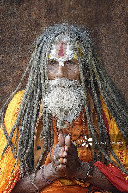 印度教圣徒，帕斯帕提纳神庙，尼泊尔加德满都图片素材