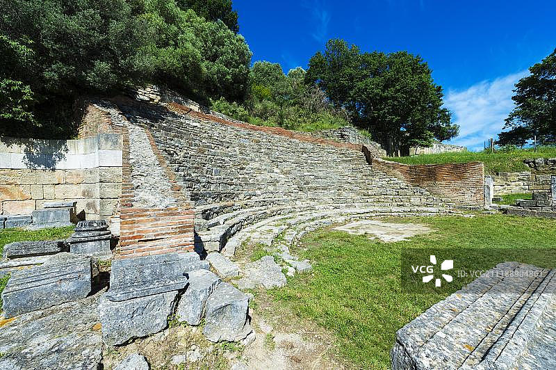 阿波罗尼亚考古公园奥德翁剧院，波亚尼村，伊利里亚，阿尔巴尼亚，欧洲图片素材