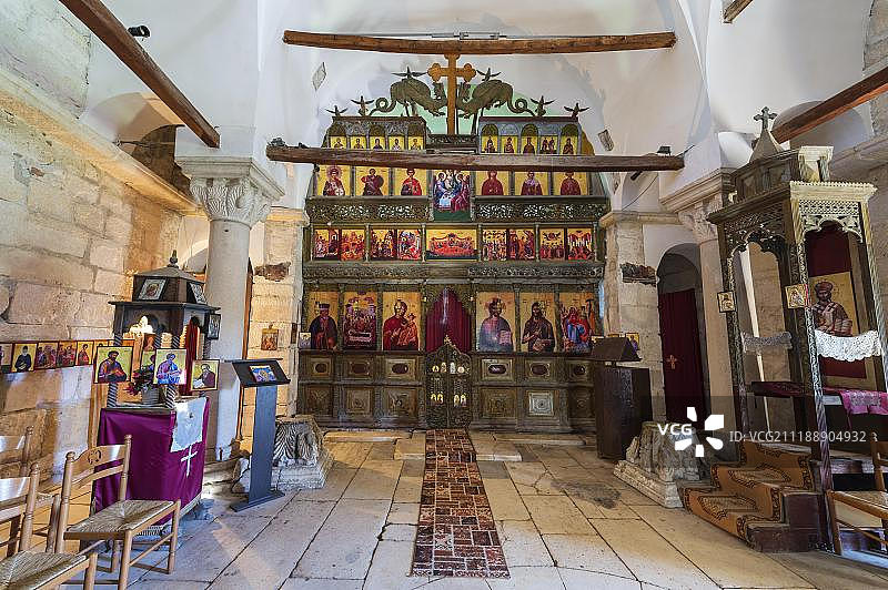 波扬拜占庭修道院内景图片素材