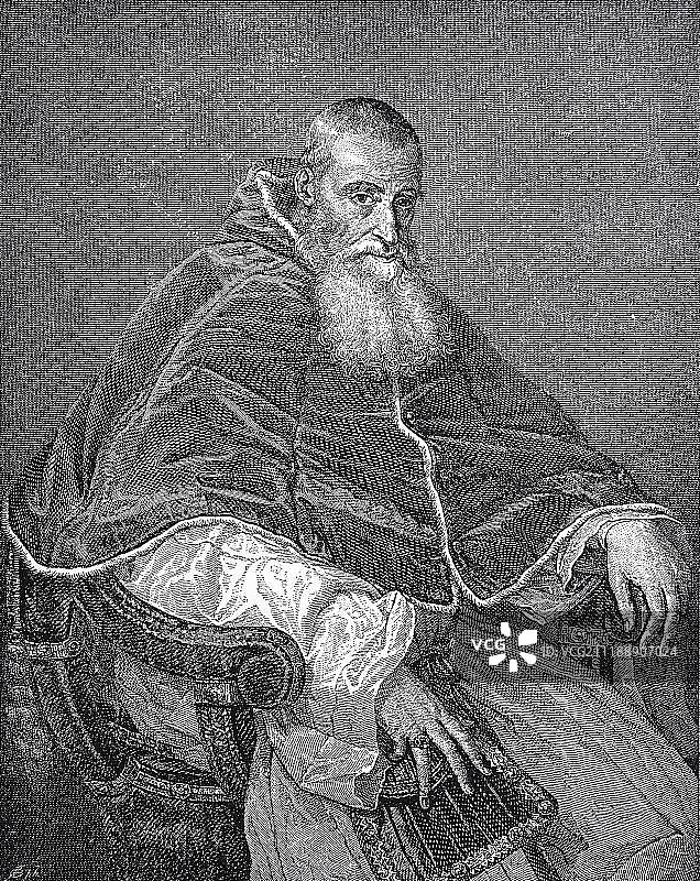 保罗三世，原名亚历山德罗·法尔内塞，1468年2月29日出生，1549年11月10日去世，1534年10月13日至去世时担任教皇，木刻，梵蒂冈图片素材