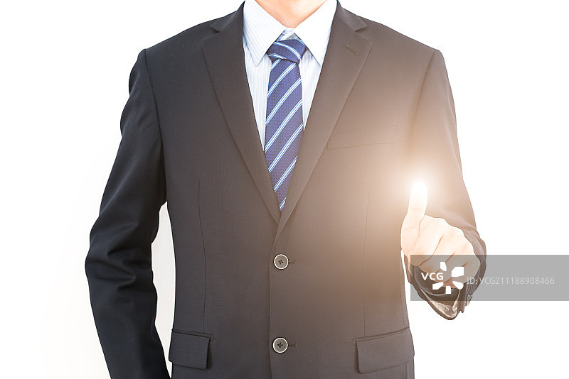 亚裔商务男士竖起大拇指点赞图片素材