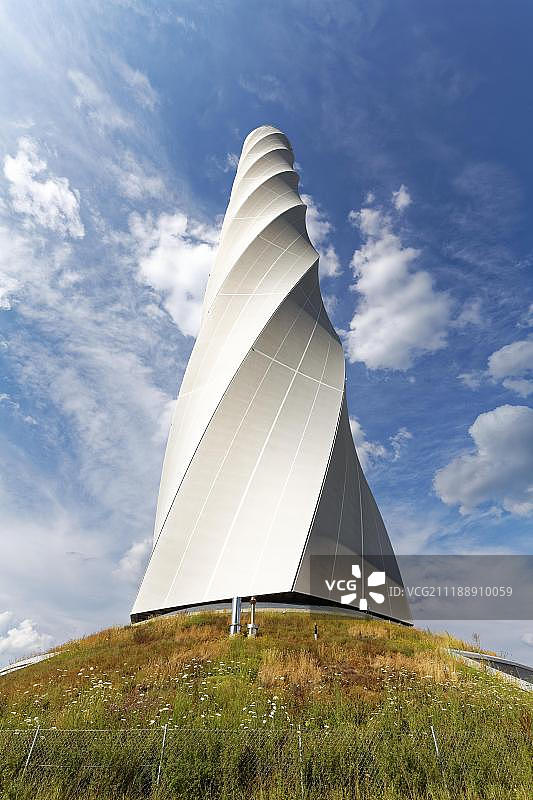 蒂森克虏伯电梯测试塔及游客平台，德国罗特韦尔图片素材