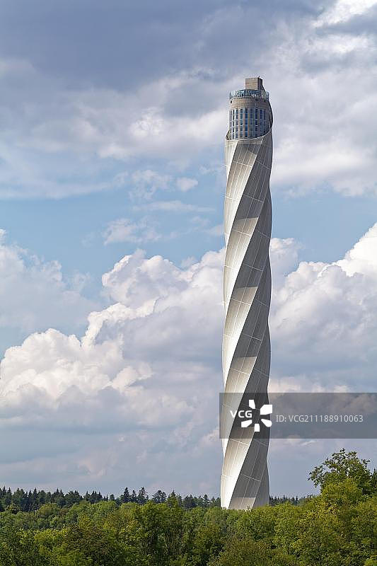 蒂森克虏伯电梯测试塔及游客平台，德国罗特韦尔图片素材