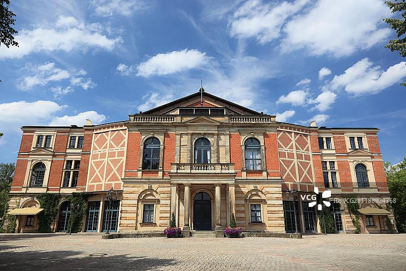 拜罗伊特节日剧院外景，德国巴伐利亚州图片素材