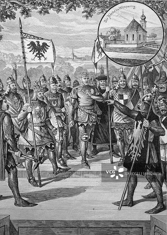 巴伐利亚路德维希民间戏剧场景，德国，约1893年图片素材