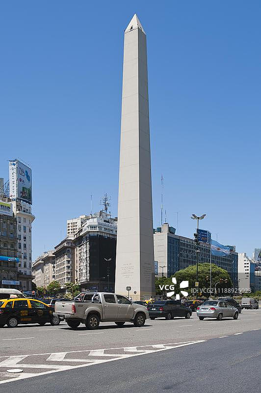 阿根廷布宜诺斯艾利斯七月九日大道方尖碑图片素材