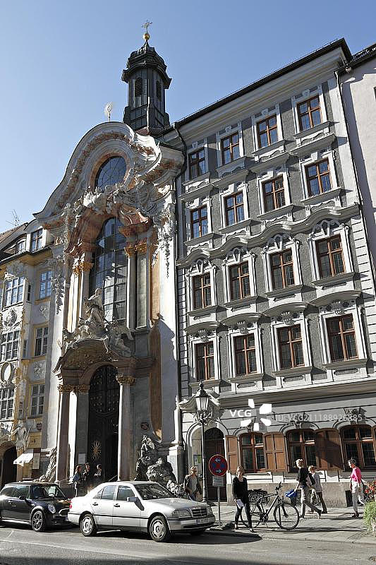 阿萨姆教堂，慕尼黑，上巴伐利亚，德国，欧洲图片素材