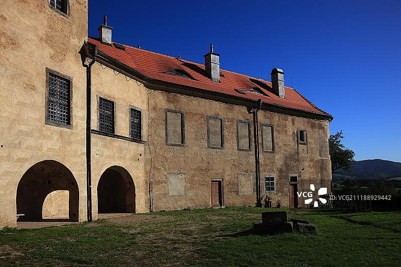 赫拉德克河畔格拉布斯泰恩城堡，利贝雷茨地区，北波西米亚，波西米亚，捷克共和国，欧洲图片素材