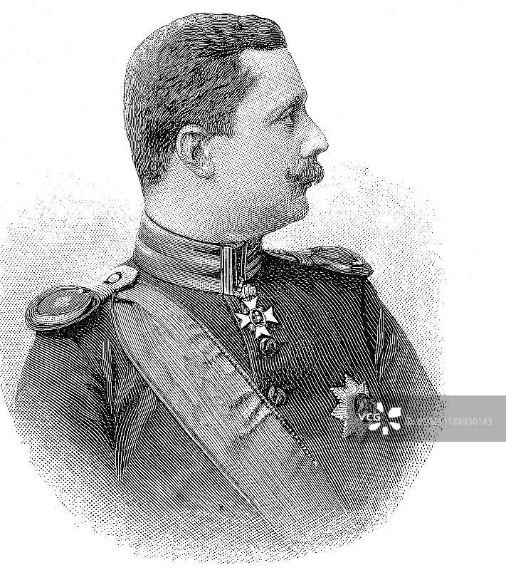 亨利三十世王子，罗伊斯-科斯特里茨，普鲁士皇家少校和国王弗雷德里克·威廉三世的掷弹兵营指挥官，圣约翰骑士团右骑士，1864-1939年，英国图片素材