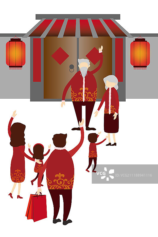 新年回家团圆图片素材