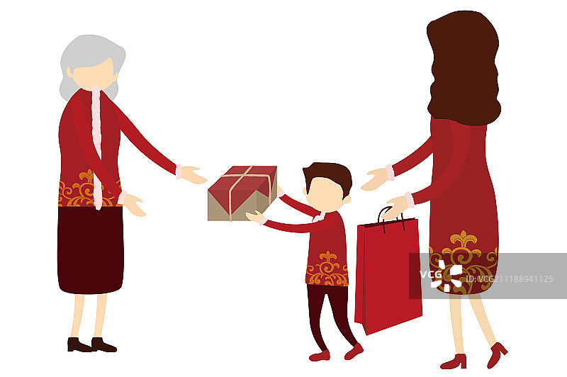 新年送礼物图片素材