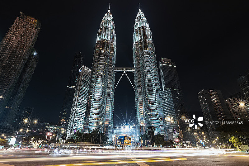 马来西亚首都吉隆坡地标：双子塔图片素材