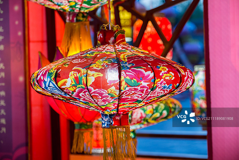 河南开封清明上河园夜晚风光图片素材