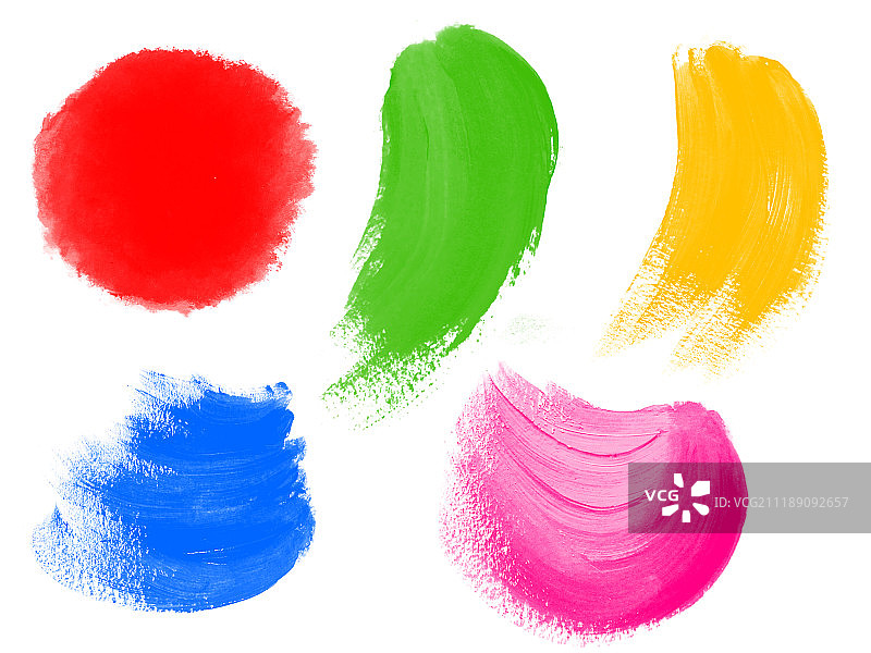 彩色笔刷痕迹图片素材