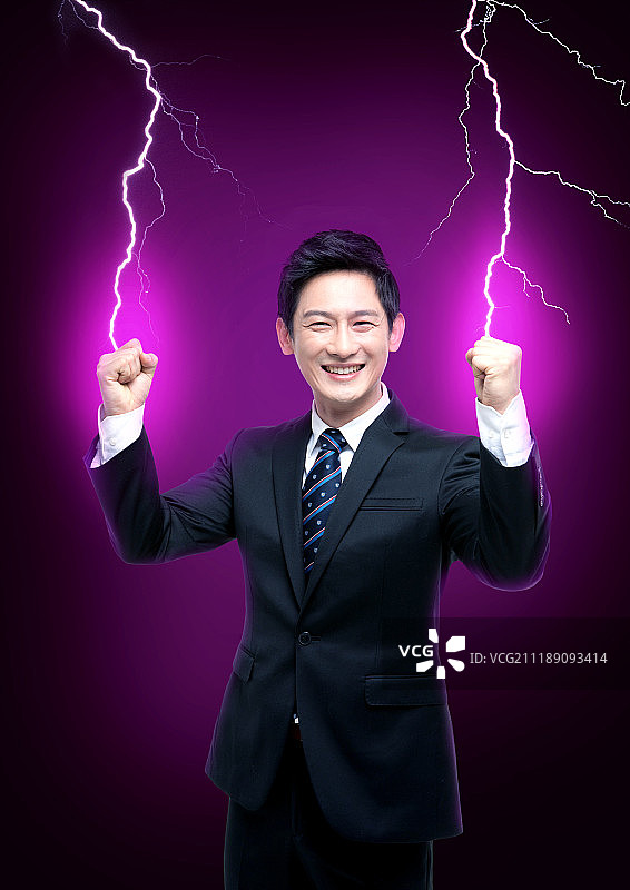 光与商务人士图片素材