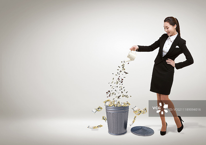 浪费金钱图片素材