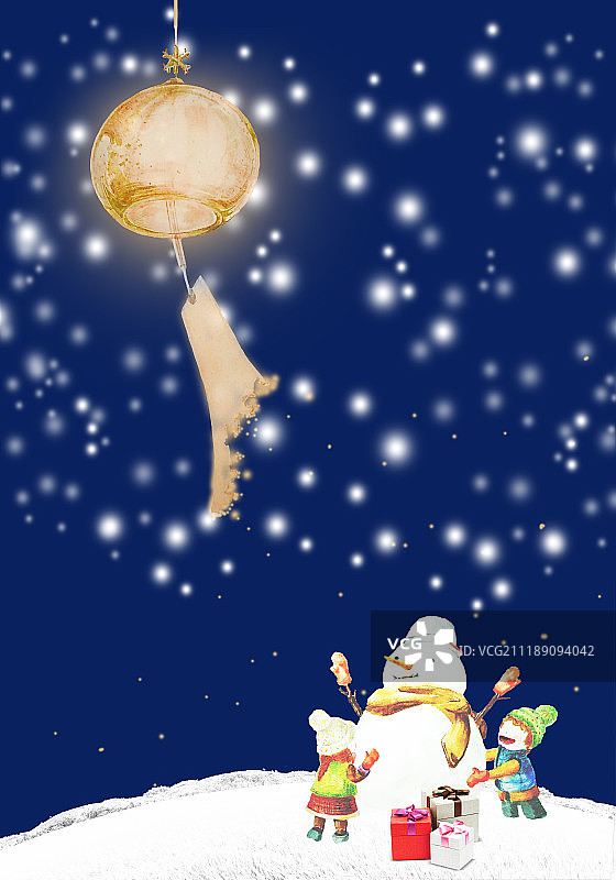 雪人与冬季图片素材