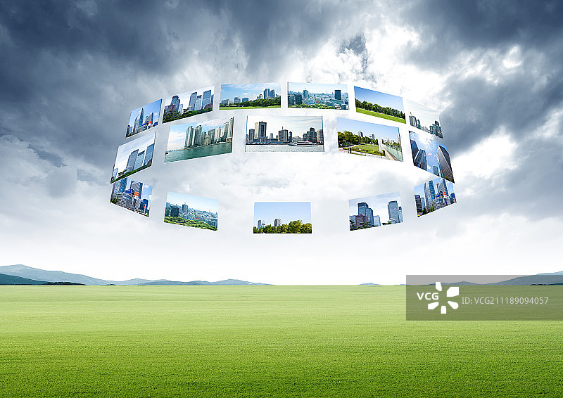 带屏幕的风景图片素材