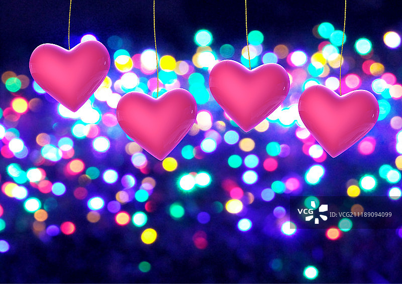 心形图案的景色图片素材